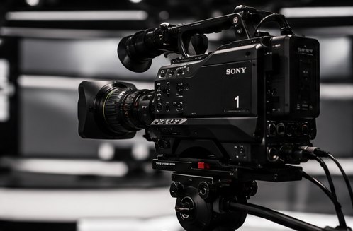Sony Broadcast-Kamera auf Stativ
